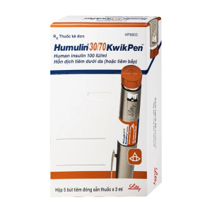 Humulin 30/70 Kwikpen Lilly điều trị bệnh đái tháo đường (5 cây x 3ml)
