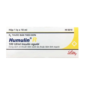 Humulin R 100UI/ml Lilly điều trị bệnh đái tháo đường (10ml)