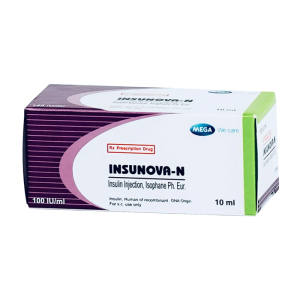 Insunova-N 100IU/1ml 10ml điều trị đái tháo đường typ I và typ II