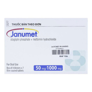 Janumet 50mg/1000mg MSD điều trị đái tháo đường 28 viên