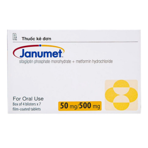 Janumet 50mg/500mg MSD điều trị đái tháo đường típ 28 viên
