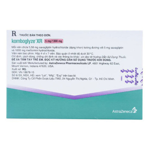 Komboglyze XR 5mg/1000mg AstraZeneca hỗ trợ kiểm soát đường huyết 28 viên