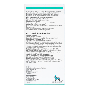 Levemir FlexPen 100U/ml Novo Nordisk 5 bút x 3ml