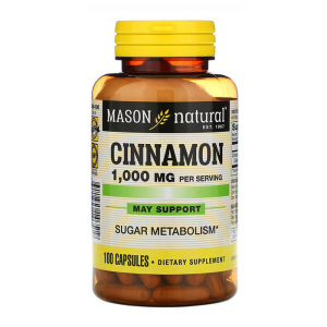 Mason Natural Cinnamon 1000mg - Hỗ trợ kiểm soát đường huyết 100 viên