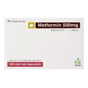 Metformin 500mg TV Pharm điều trị đái tháo đường 100 viên