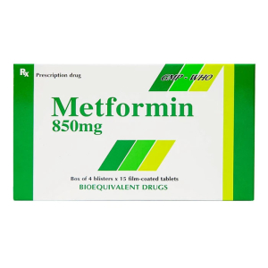 Metformin 850mg Tipharco điều trị tiểu đường không phụ thuộc insulin 60 viên