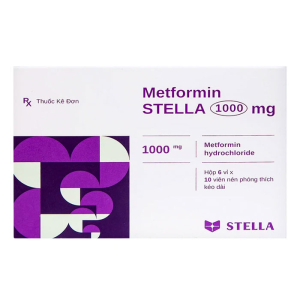 Metformin Stella 1000mg điều trị đái tháo đường 60 viên