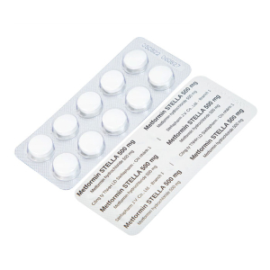 Metformin Stella 500mg điều trị bệnh đái tháo đường 30 viên