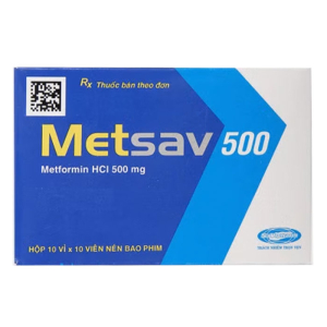 Metsav 500 SaVi điều trị tiểu đường 100 viên