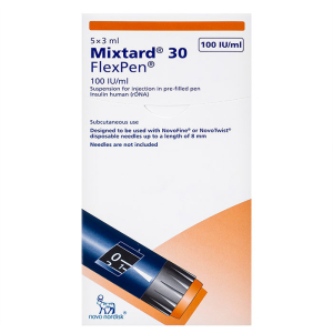 Mixtard 30 FlexPen 100IU/ml 5 cây