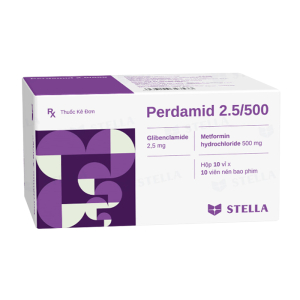 Perdamid 2.5/500 Stella điều trị đái tháo đường týp 2 (100 viên)