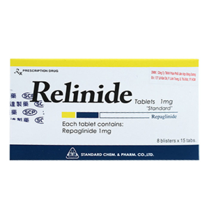 Relinide 1mg Standard điều trị đái tháo đường 120 viên
