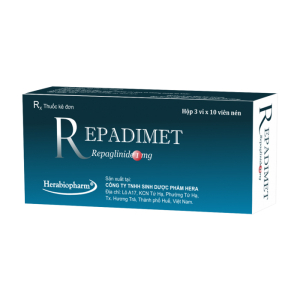 Repadimet 1mg Herabiopharm điều trị đái tháo đường týp 2 (30 viên)