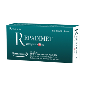 Repadimet 2mg Herabiopharm điều trị đái tháo đường týp 2 (30 viên)