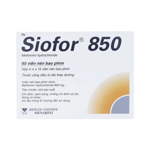 Siofor 850 Berlin điều trị đái tháo đường típ 2 (60 viên)