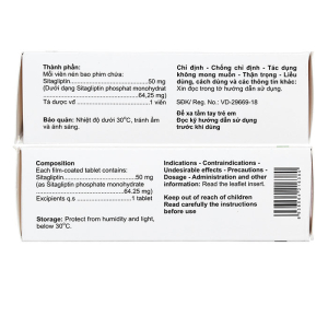 Sitagibes 50 Agimexpharm điều trị đái tháo đường 28 viên