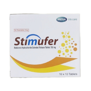 Stimufer 750mg Mega điều trị đái tháo đường type 2 (100 viên)