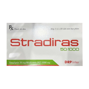 Stradiras 50/1000 DRP Inter điều trị bệnh đái tháo đường tuýp 2 (30 viên)