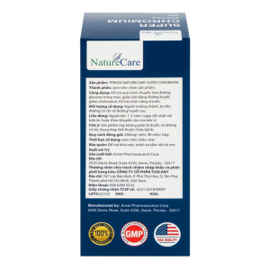 Super Chromium 250mcg NatureCare giúp cân bằng đường huyết 90 viên