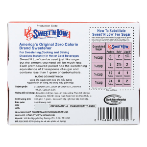 Sweet’n Low đường ăn kiêng 100 gói