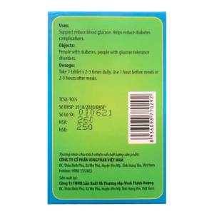 Viên uống T.Đ Kingphar dùng cho người bị tiểu đường 40 viên