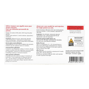 Toujeo Solostar 300U/ml Sanofi điều trị tiểu đường 5 cây