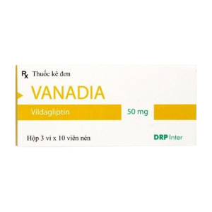 Vanadia 50mg DRP Inter điều trị đái tháo đường typ 2 (30 viên)