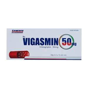 Vigasmin 50mg Samedco điều trị hỗ trợ đái tháo đường type 2 (30 viên)