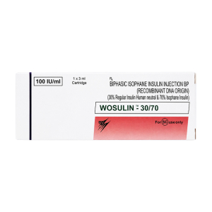 Wosulin 30/70 Wockhardt điều trị bệnh đái tháo đường (1 lọ x 3ml)