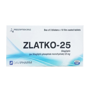 Zlatko 25mg DaviPharm điều trị đái tháo đường type 2 (30 viên)